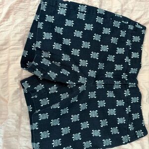 LOFT Black and White Patterned Women Shorts Size 8